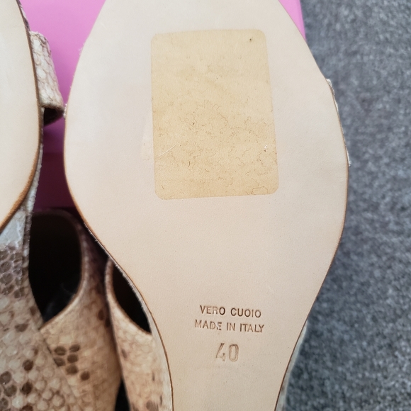 Paris Texas faded python wedge mule womens shoes size 40 - Picture 11 of 16